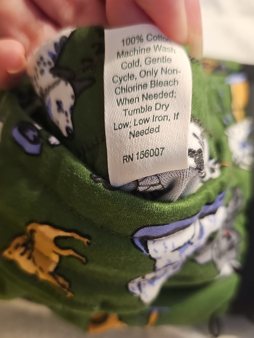 Vera Bradley Dog Park Large Green Pajama Bottoms - Picture 4 of 5